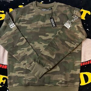 Kangol Green Camouflage Crewneck Sweater